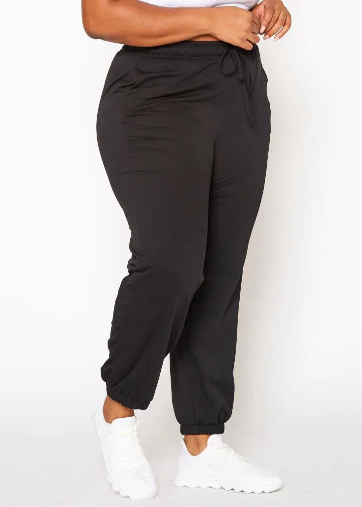 HI Curvy Plus Size Women Essential Jogger Pants With Pockets