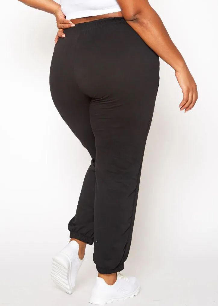 HI Curvy Plus Size Women Essential Jogger Pants With Pockets