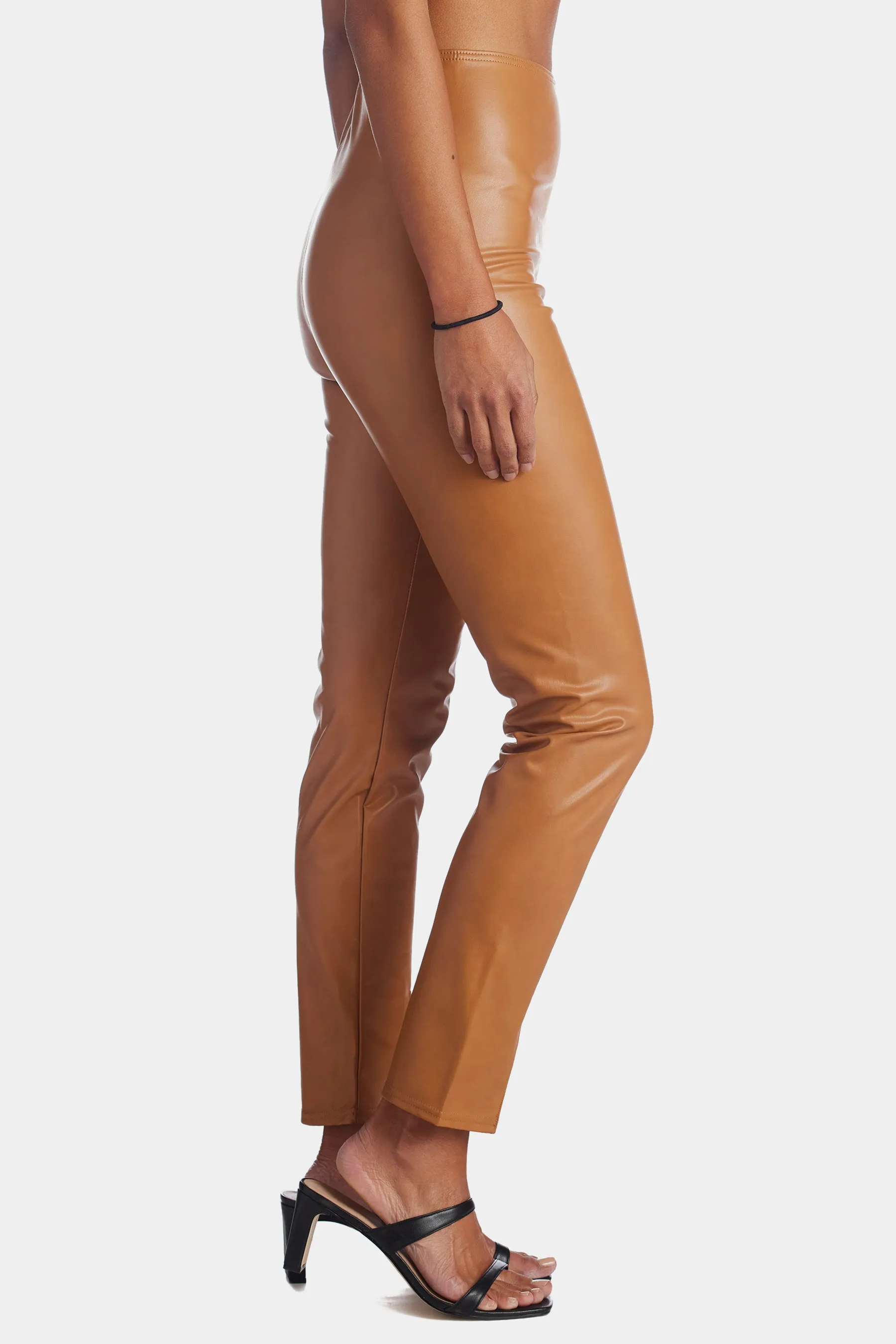 High Waisted Faux Leather Leggings