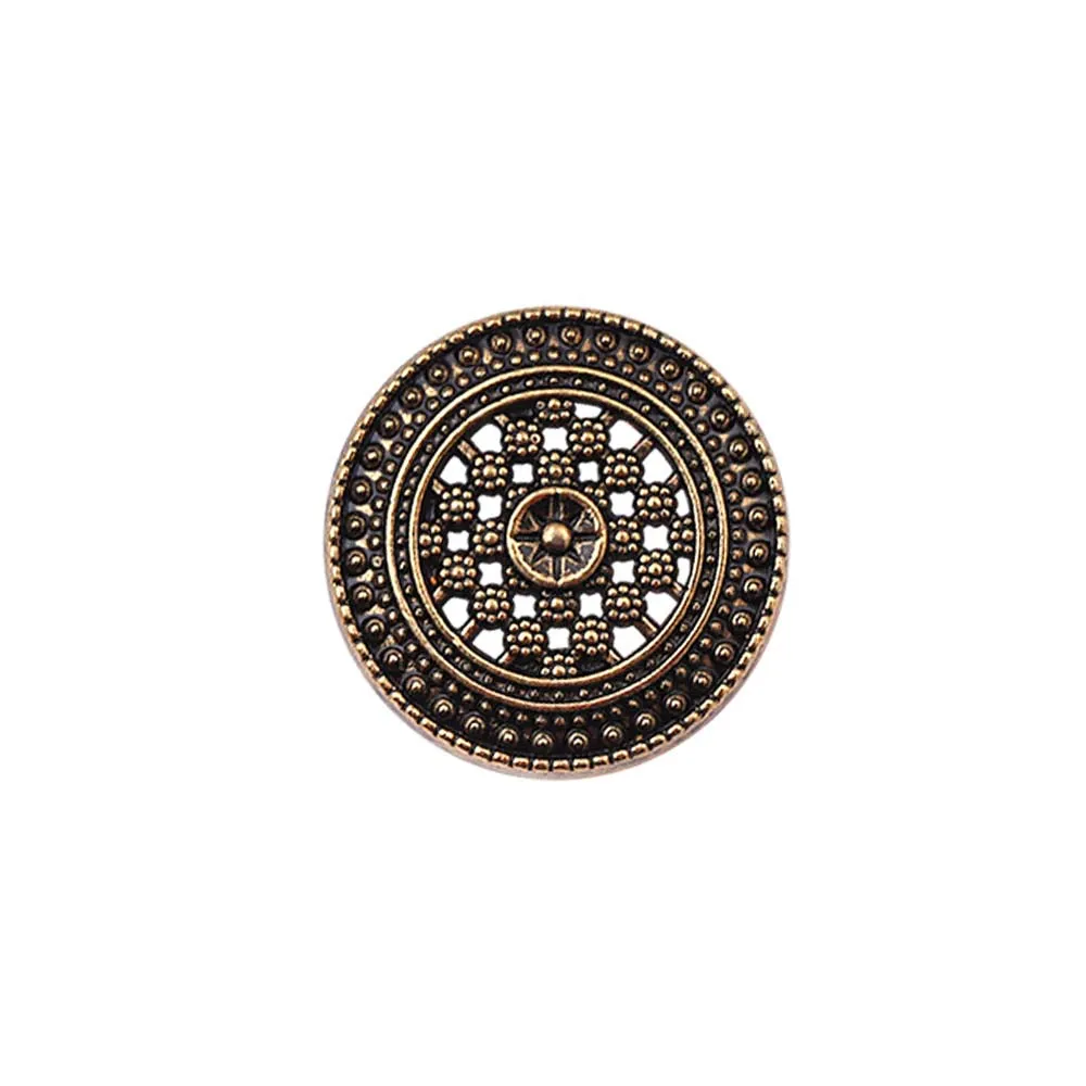 Intricate Cutwork Design Antique Buttons for Occasion Wear