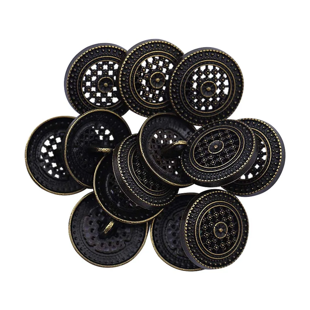 Intricate Cutwork Design Antique Buttons for Occasion Wear