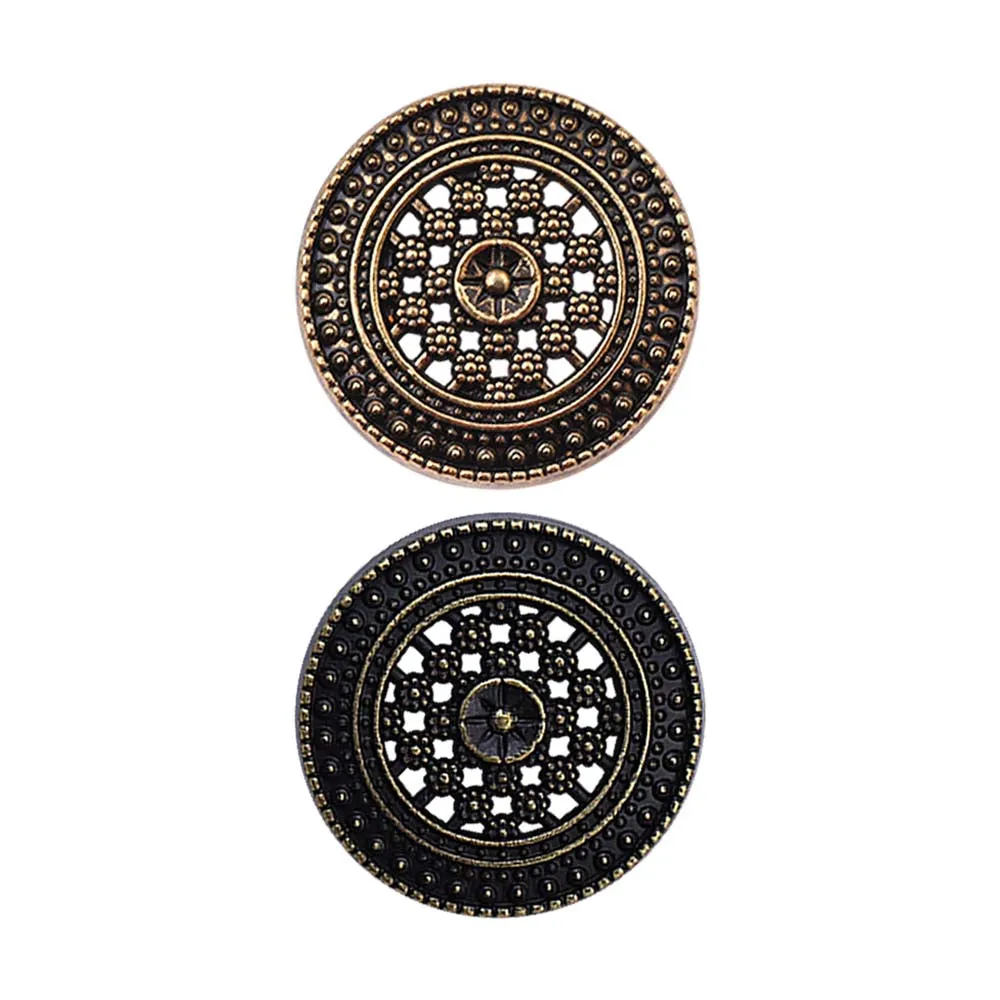 Intricate Cutwork Design Antique Buttons for Occasion Wear