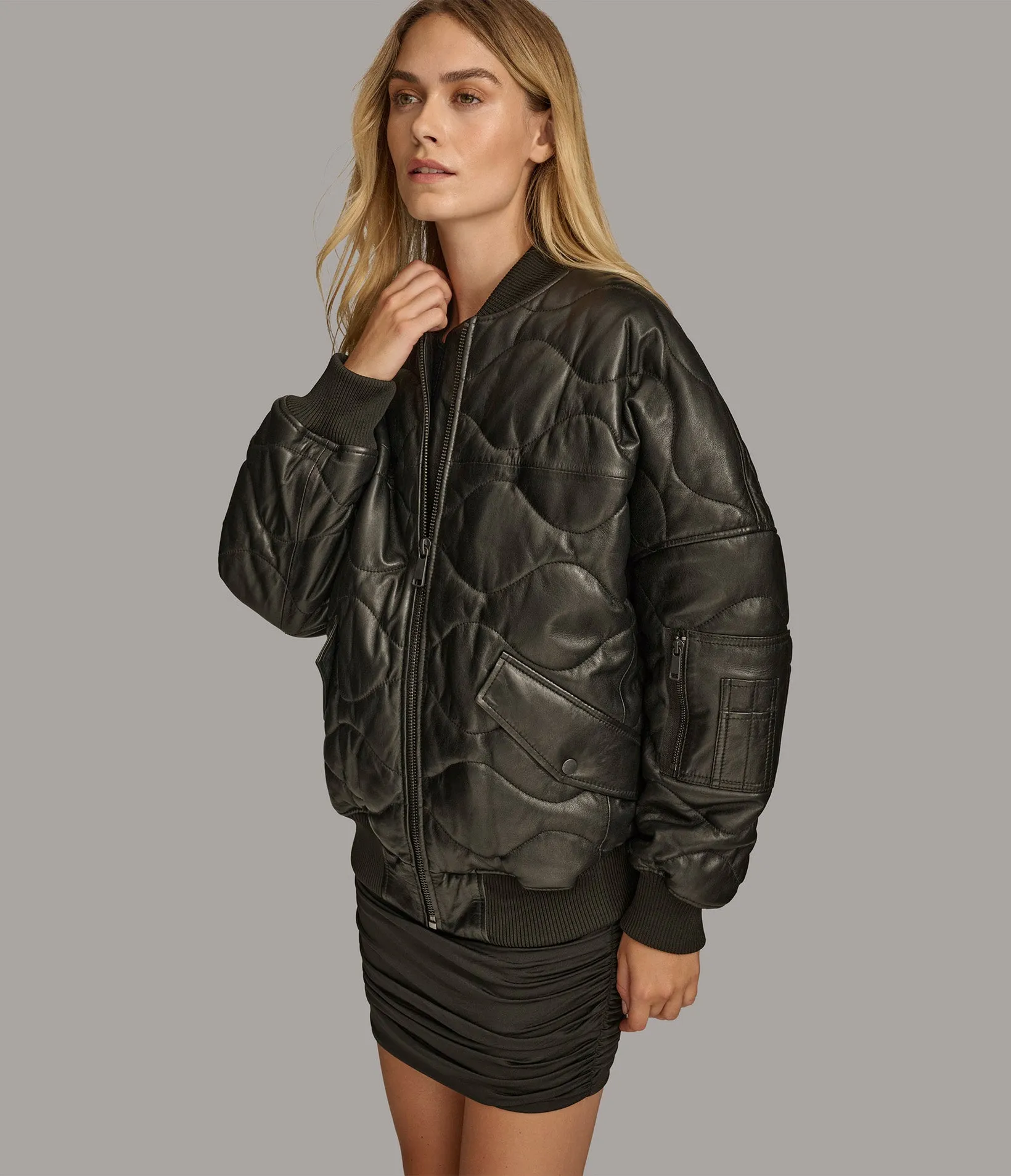 Jenna Quilted Oversized Bomber