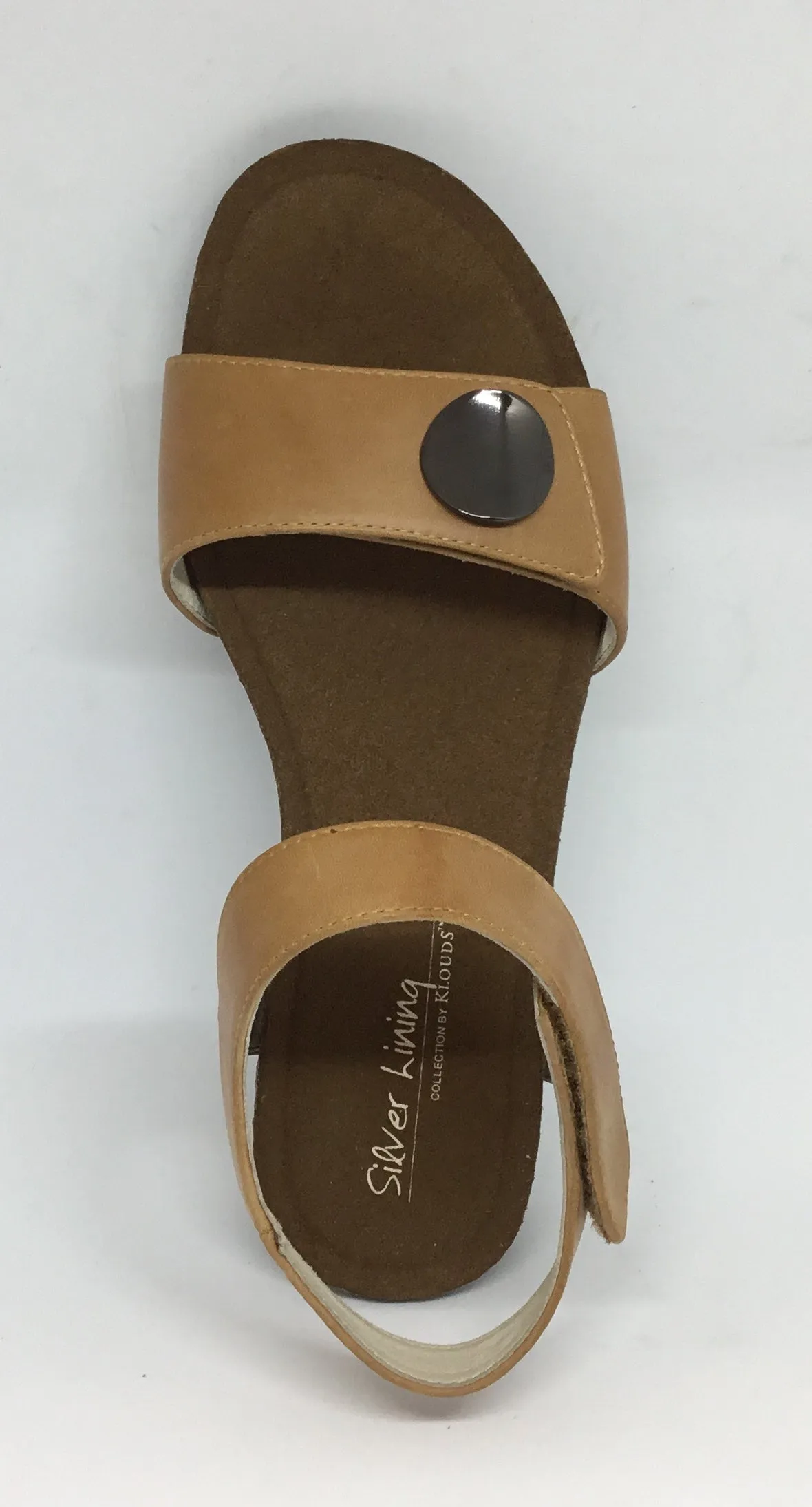 Klouds Silver Lining Happy Tan Leather sandal