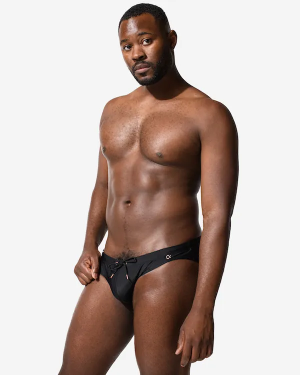 Kos Enhancing Swim Brief - Stripe - Black