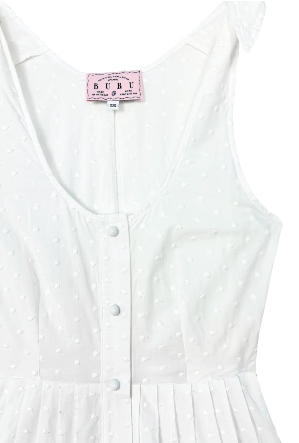 Le Scoop Dress - Embroidered Swiss Dot