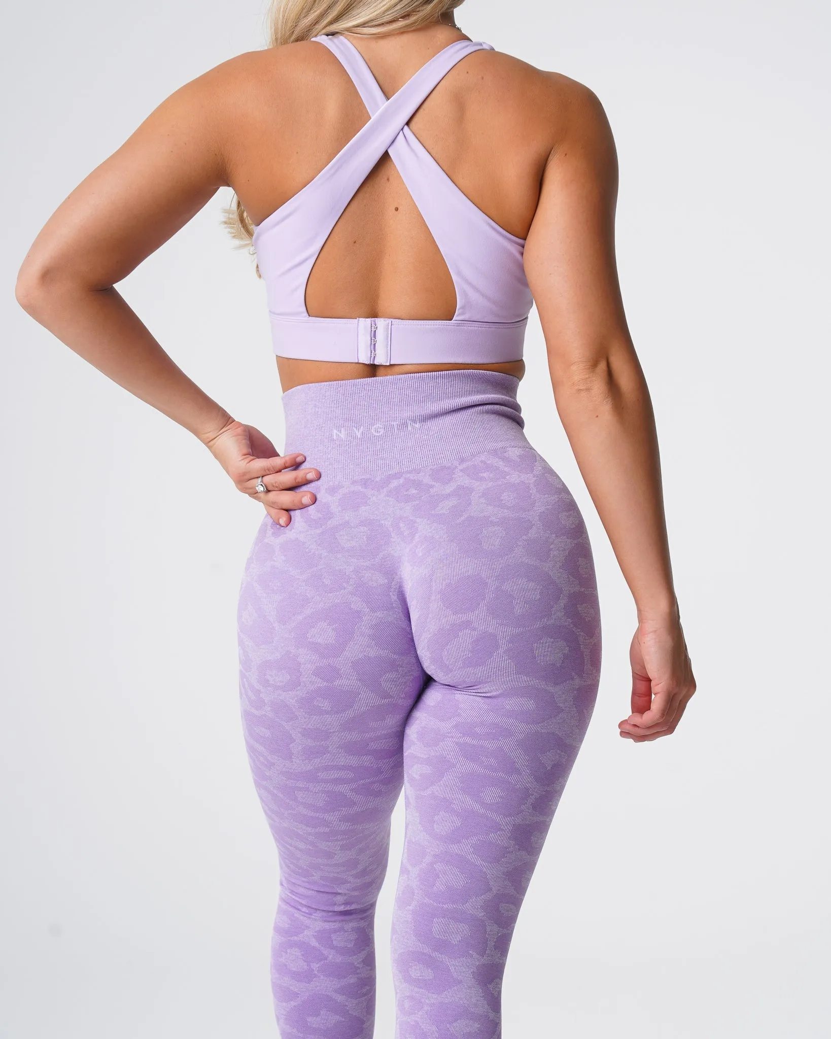 Lilac Leopard Seamless Leggings