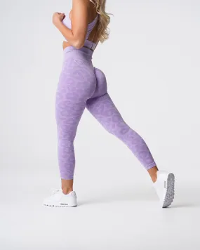 Lilac Leopard Seamless Leggings