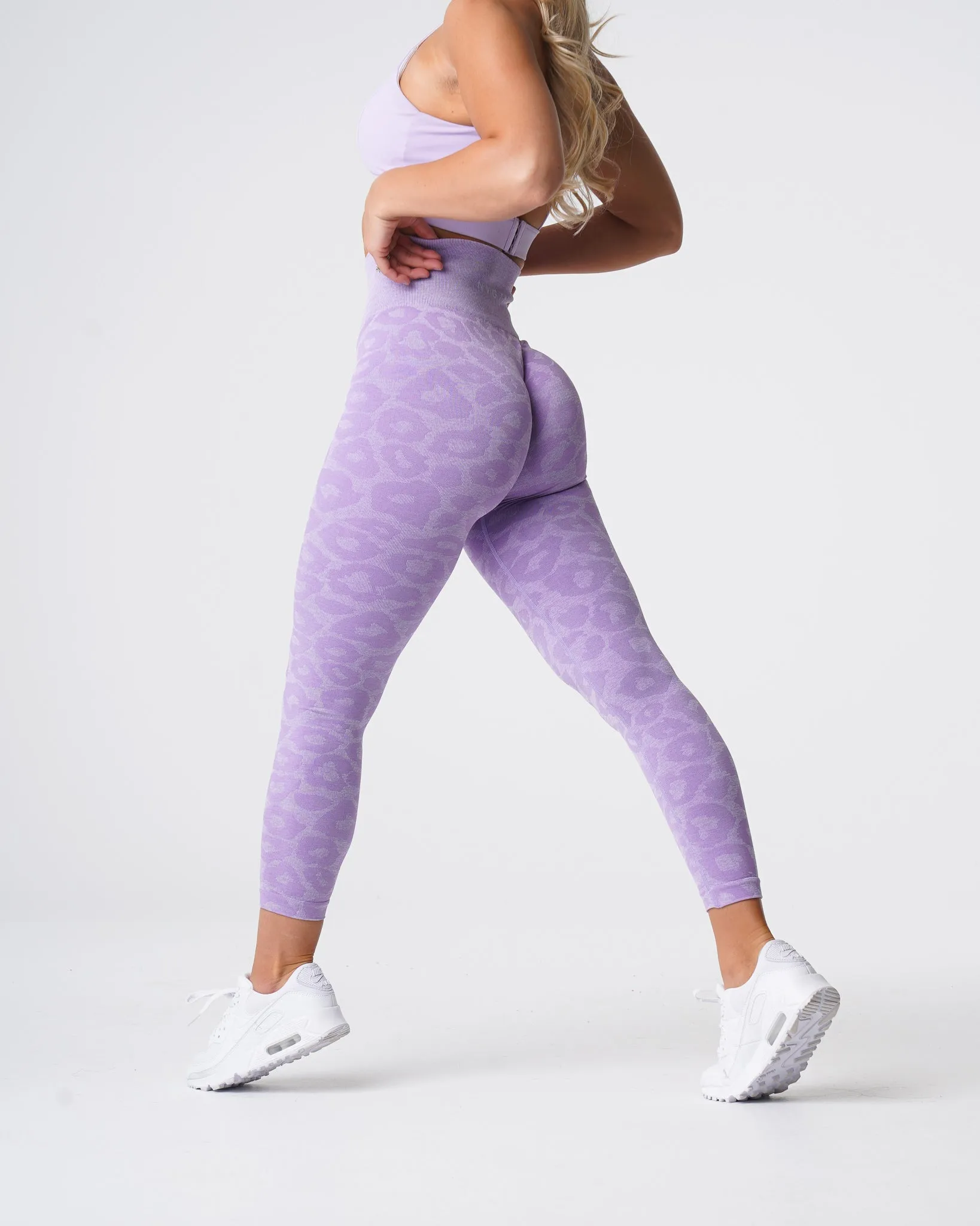 Lilac Leopard Seamless Leggings