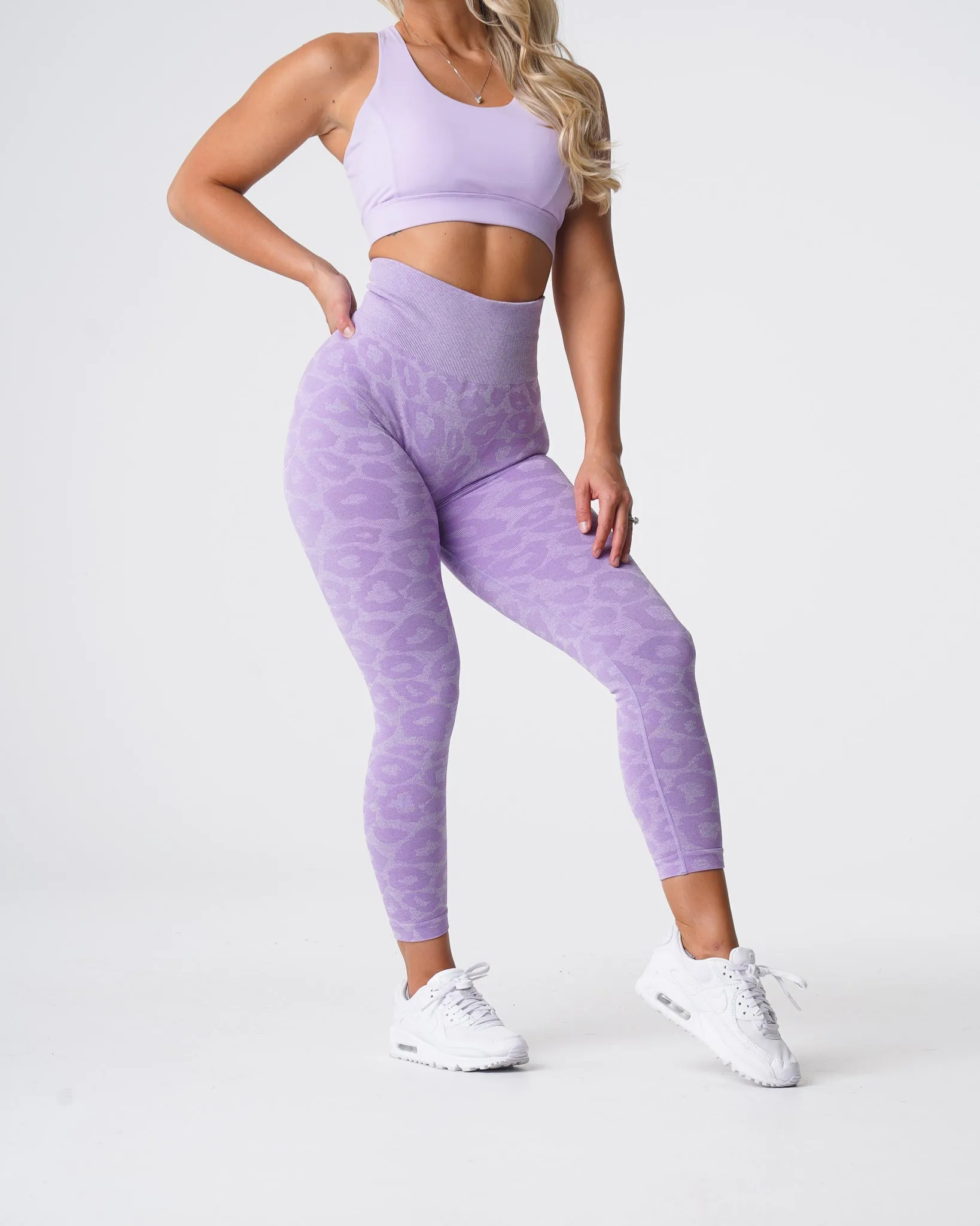 Lilac Leopard Seamless Leggings