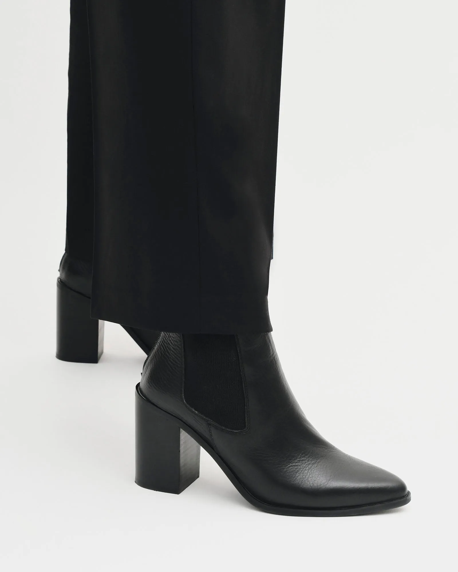 LOVER HIGH ANKLE BOOTS BLACK LEATHER