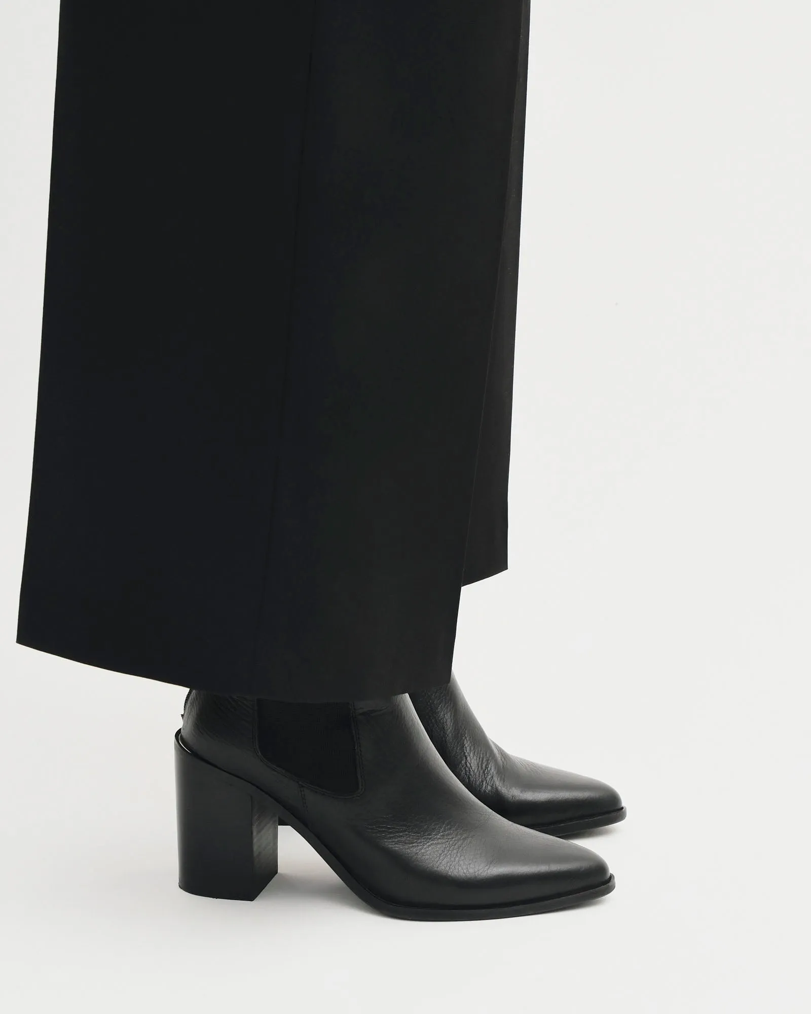 LOVER HIGH ANKLE BOOTS BLACK LEATHER