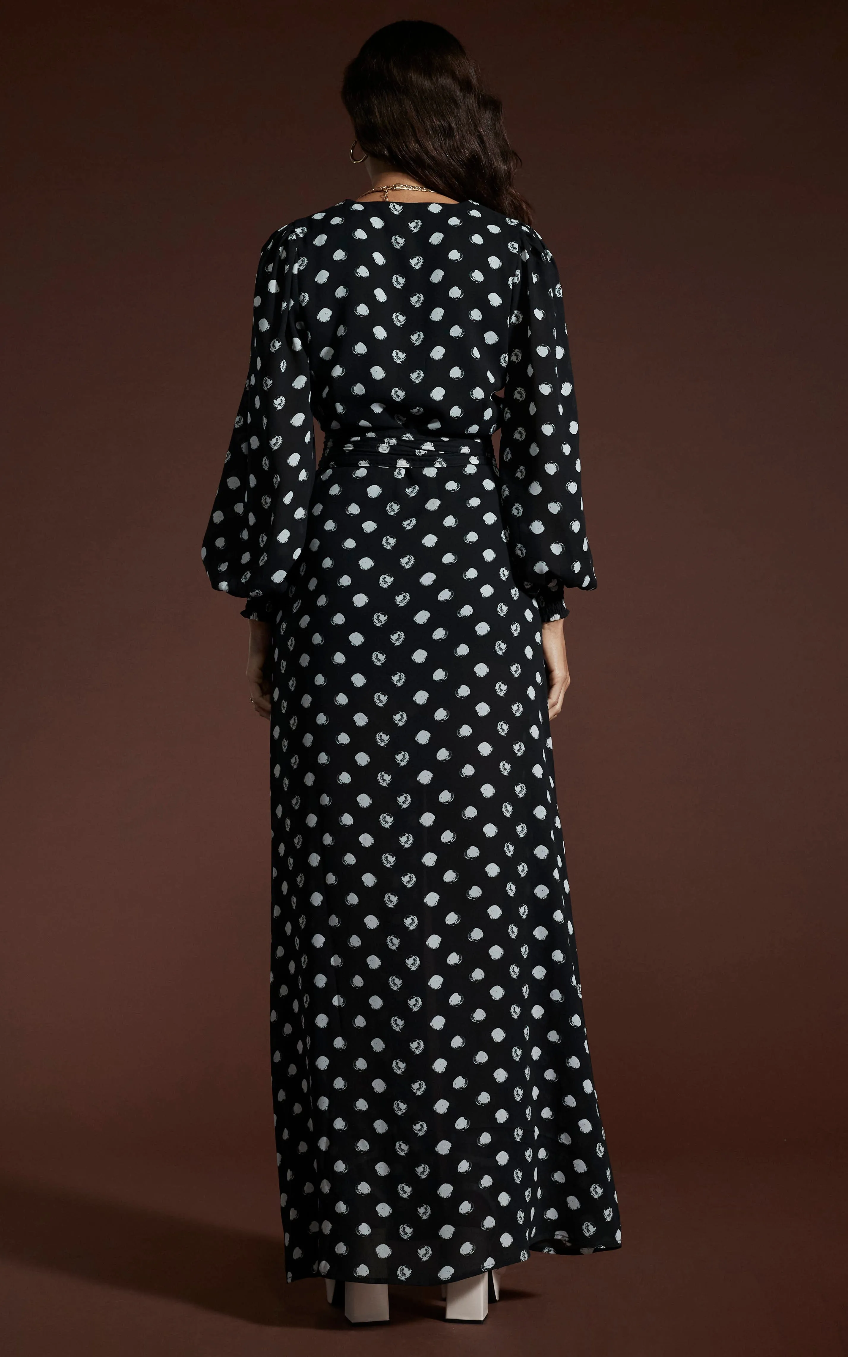 Mariela Maxi Dress In Painted Dot