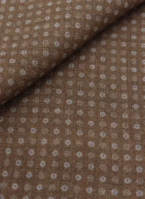 Men's Dot Wool Pocket Square in Taupe