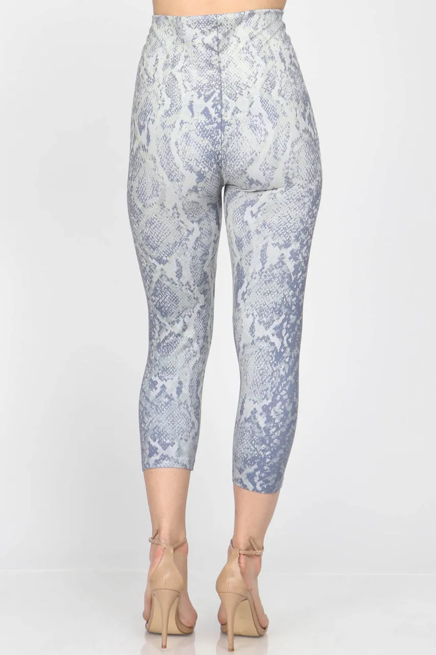 Mesmerizing Snakeskin Cropped Leggings