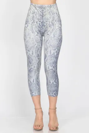 Mesmerizing Snakeskin Cropped Leggings