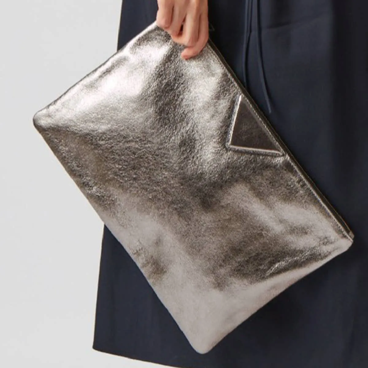 Metallic Oversized Envelope Clutch