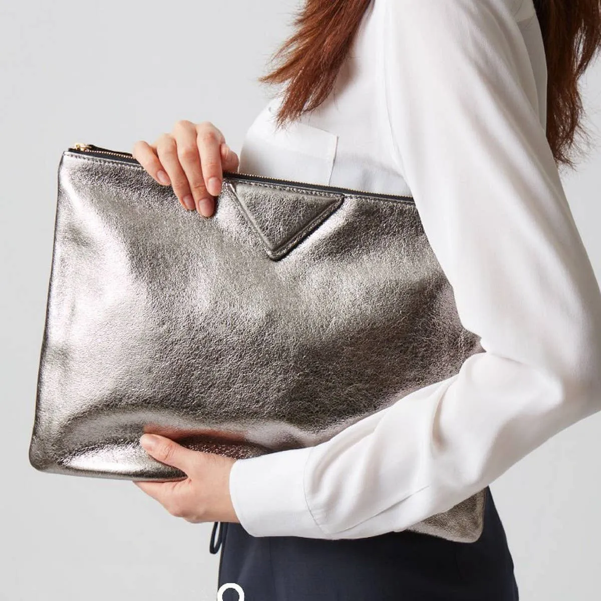 Metallic Oversized Envelope Clutch