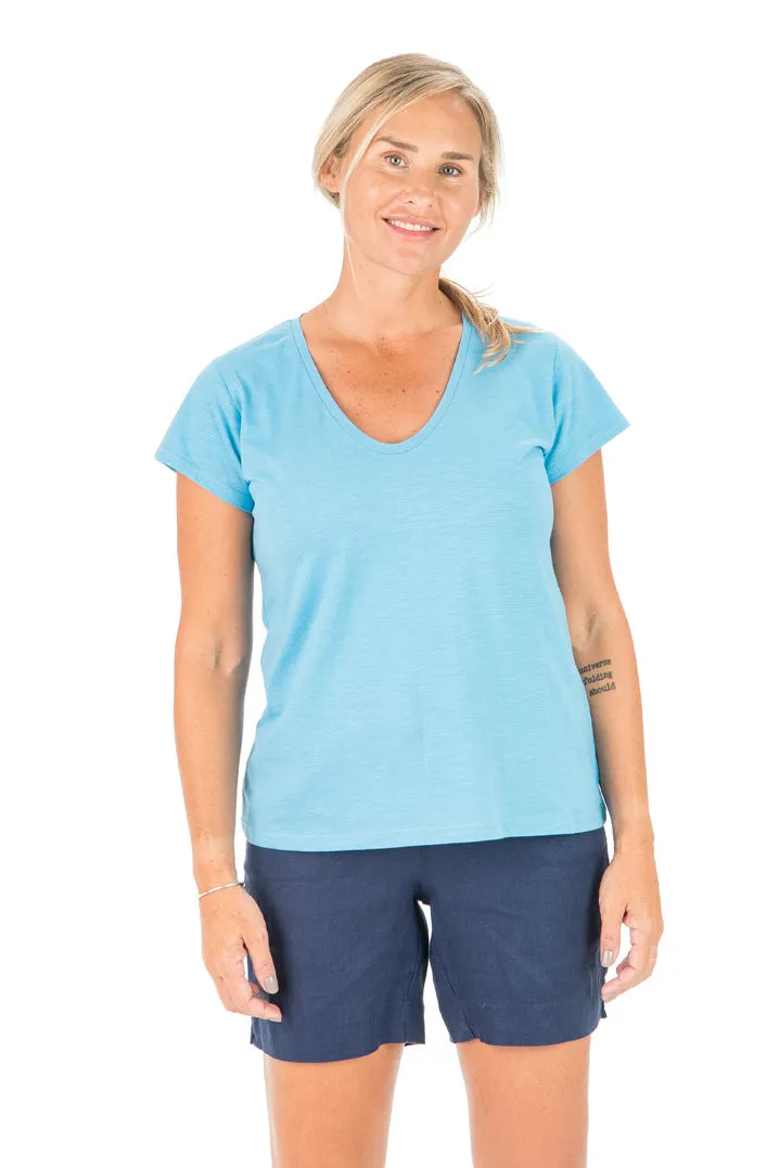 Michelle V-Neck T-Shirt - Daylight