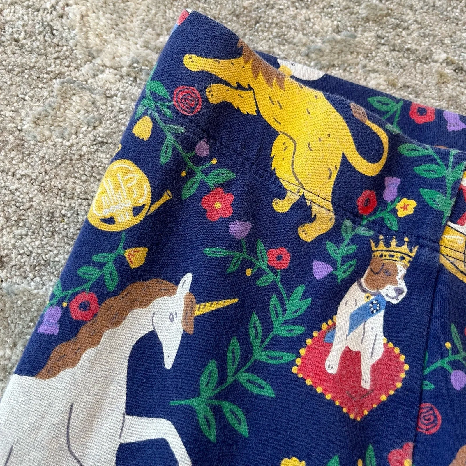 Mini Boden Fun Leggings Starboard Blue British Toile 6-7