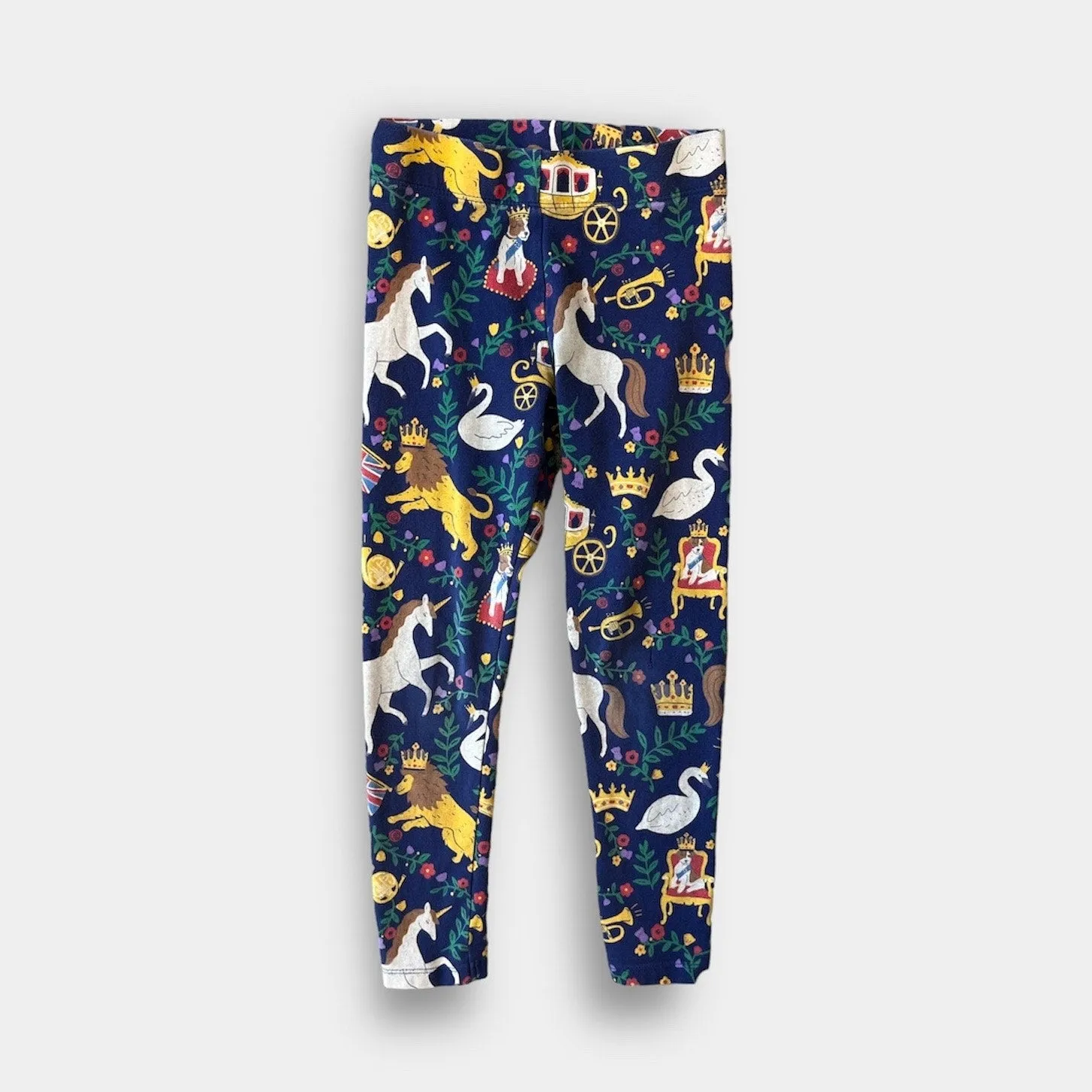 Mini Boden Fun Leggings Starboard Blue British Toile 6-7