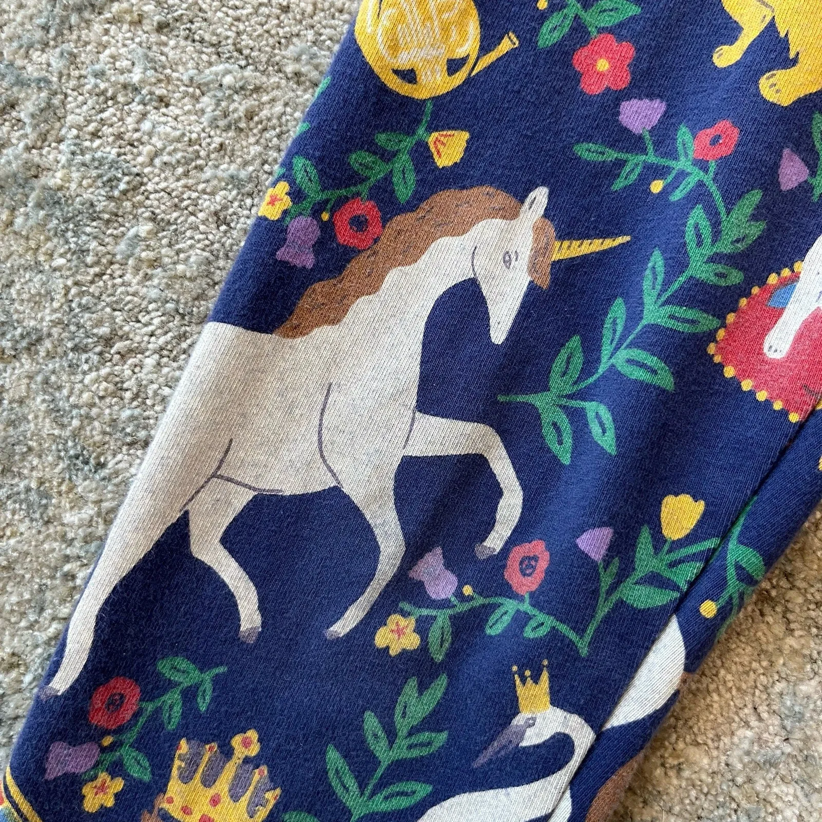 Mini Boden Fun Leggings Starboard Blue British Toile 6-7