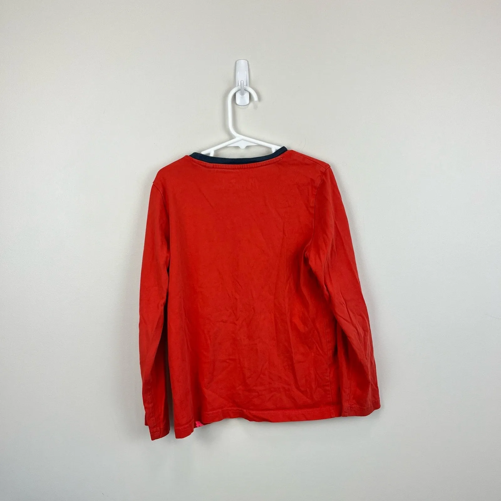 Mini Boden Long Sleeve Rocket Red Space Shuttle Graphic Tee 7-8