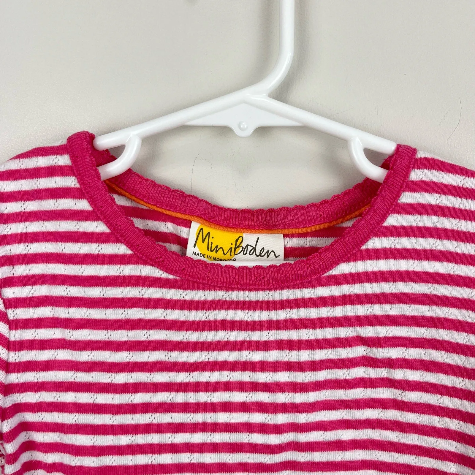 Mini Boden Supersoft Pointelle T-Shirt 7-8