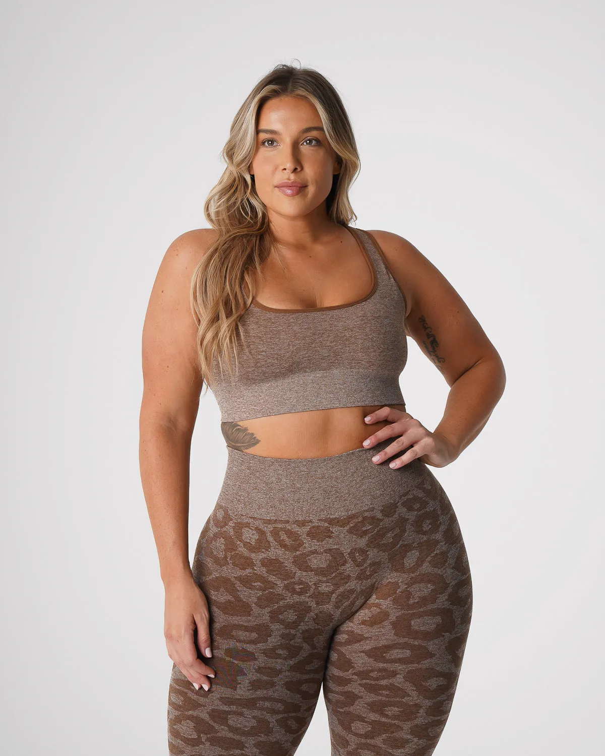 Mocha Leopard Eclipse Seamless Bra