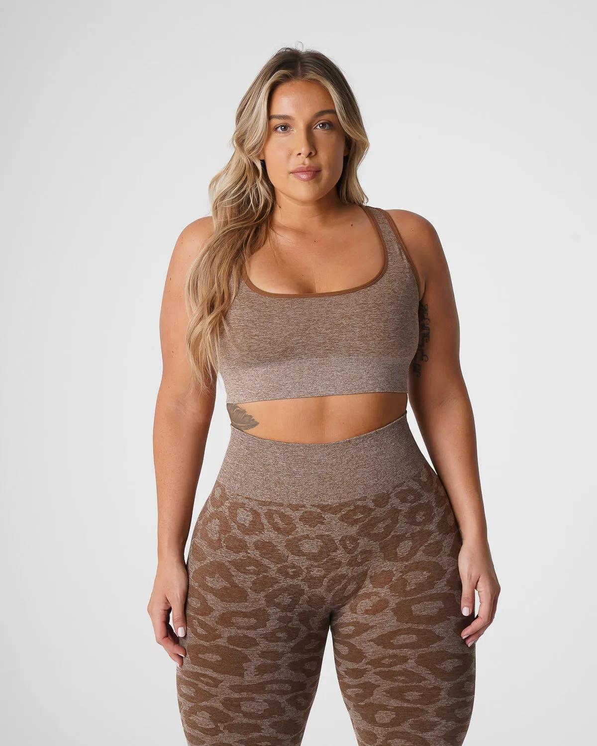 Mocha Leopard Eclipse Seamless Bra