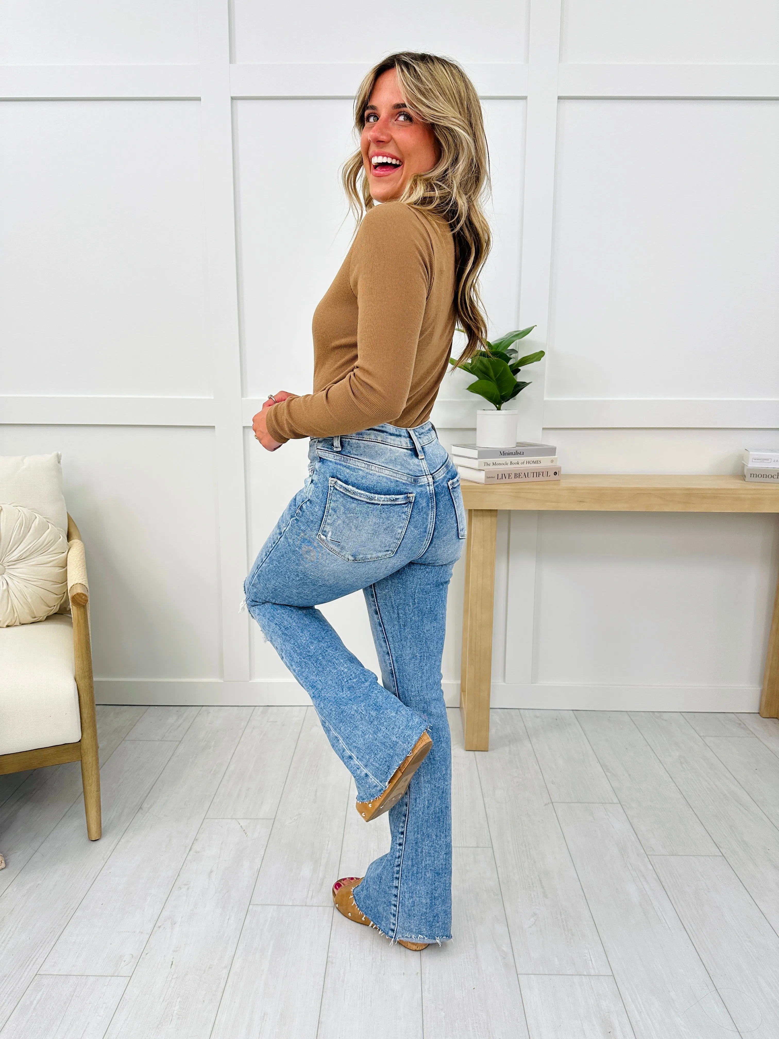 MOCO Exclusive Flare Up Tummy Control Jeans in Reg/Curvy