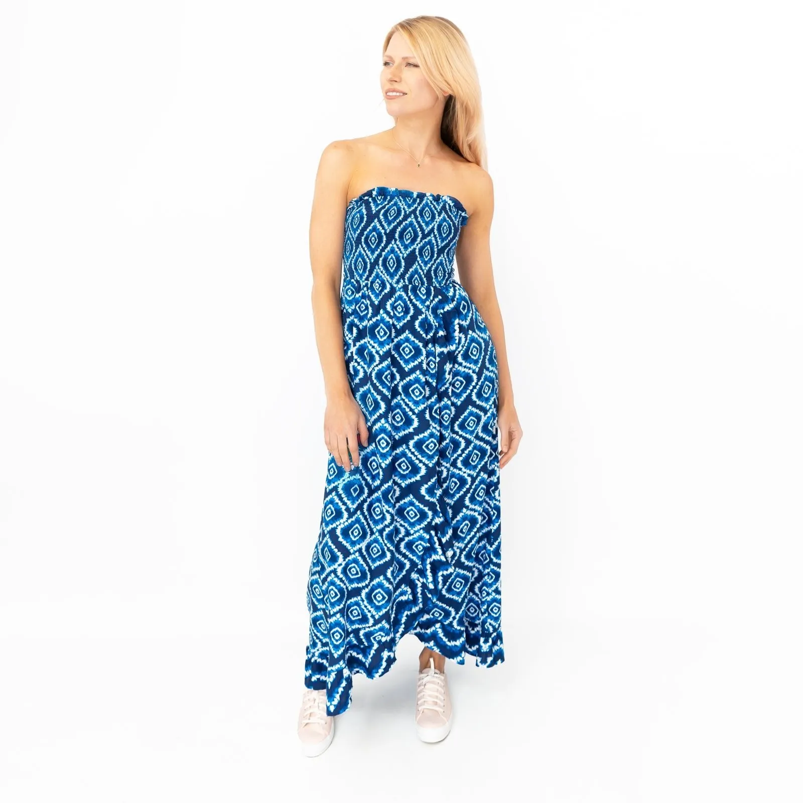 Monsoon Tie-Dye Off Shoulder Summer Sundress Beach Maxi Dress