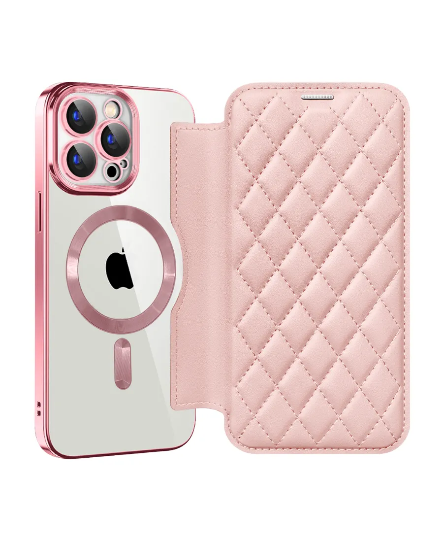 Pink MagSafe Flip Wallet Phone Case