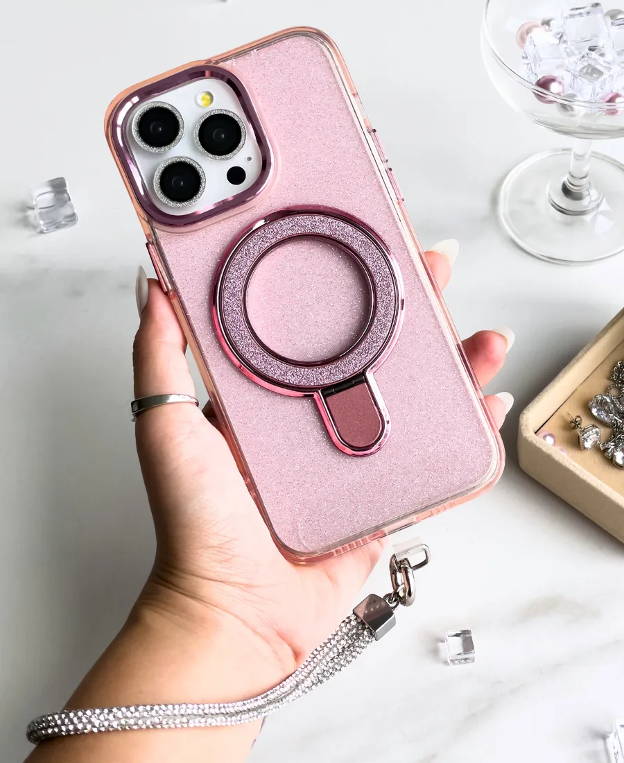 Pink Sparkle Ring MagSafe Phone Case