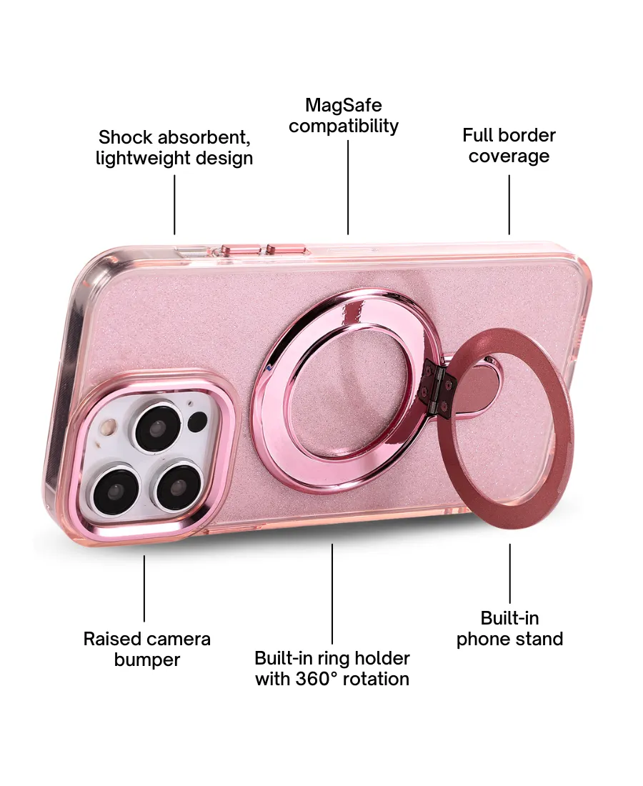 Pink Sparkle Ring MagSafe Phone Case