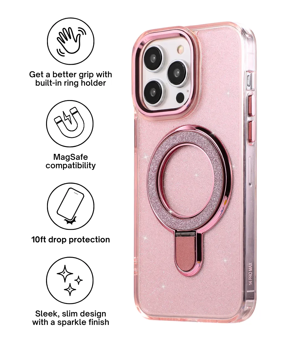 Pink Sparkle Ring MagSafe Phone Case