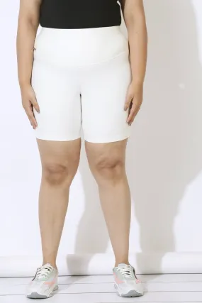 Plus Size White Tummy Shaper Shorts