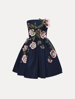 Poppy Embroidered Cocktail Dress