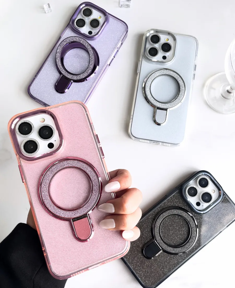 Purple Sparkle Ring MagSafe Phone Case