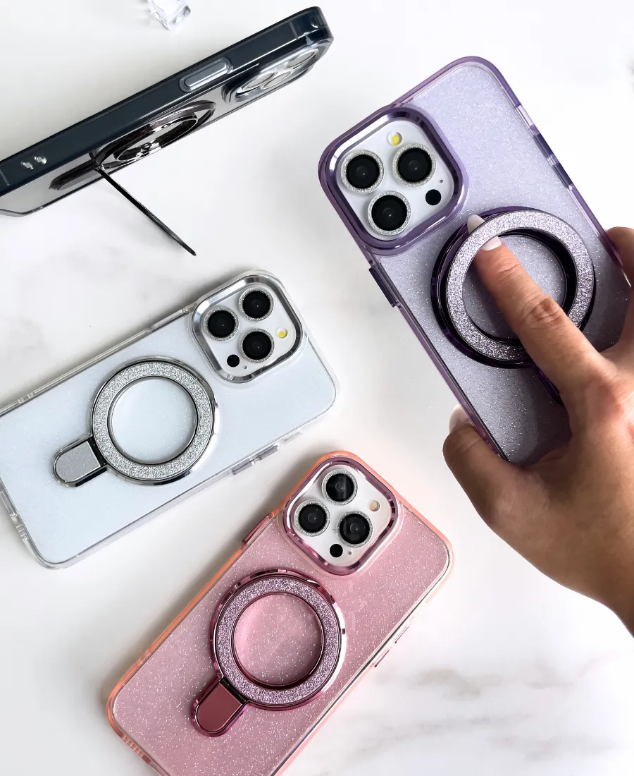 Purple Sparkle Ring MagSafe Phone Case