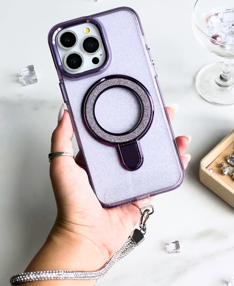 Purple Sparkle Ring MagSafe Phone Case