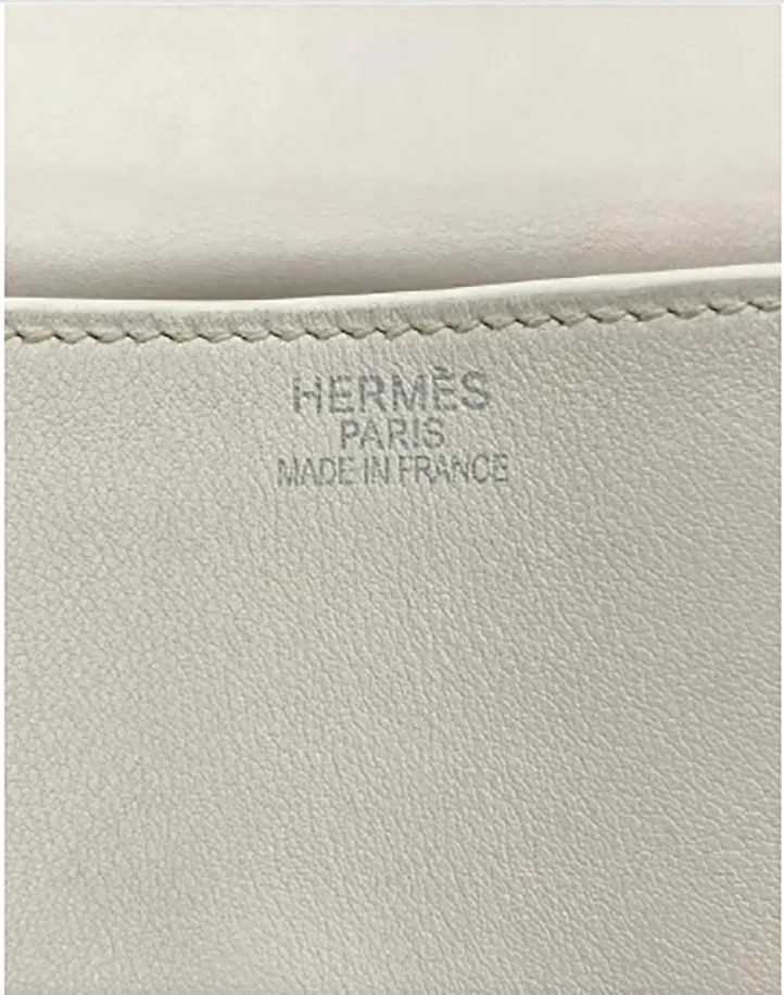 RARE Hermes Kelly Flat 35 White Swift Silver PDH