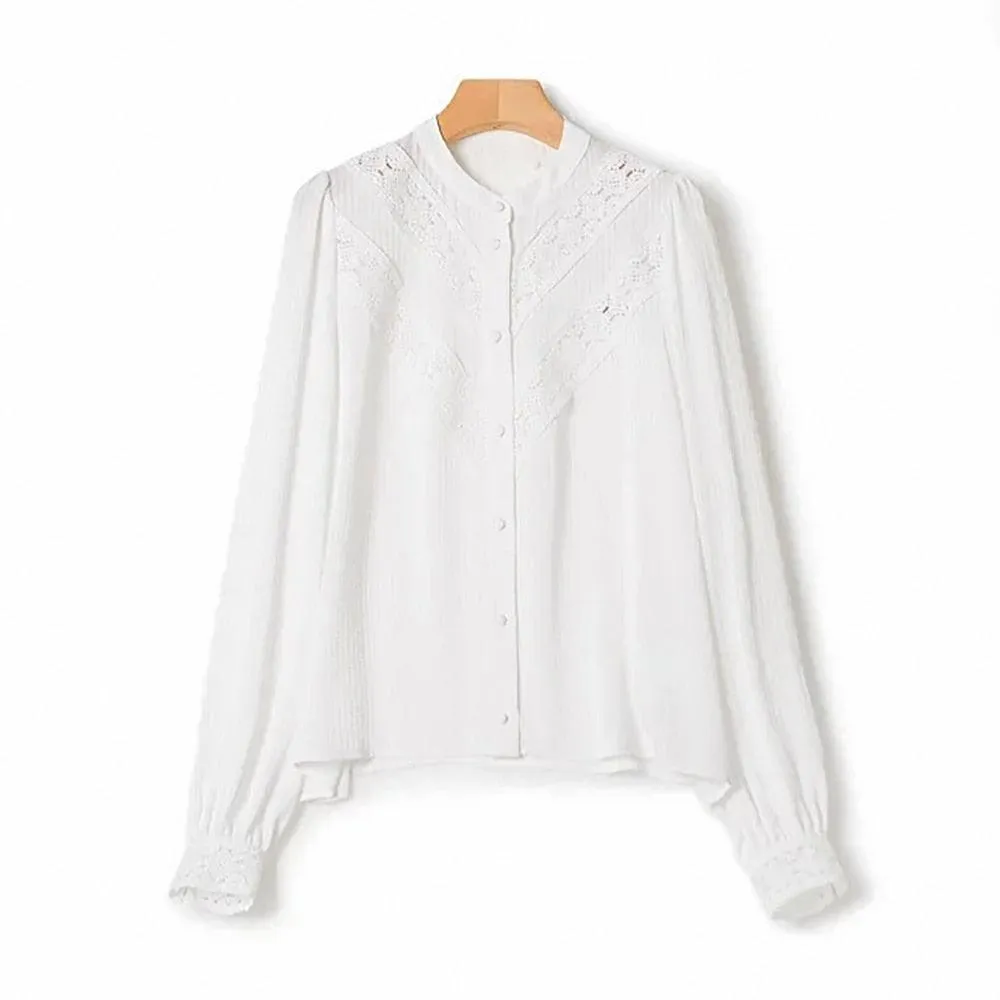 Retro Long Sleeve Shirt, Women's Vintage Shirt