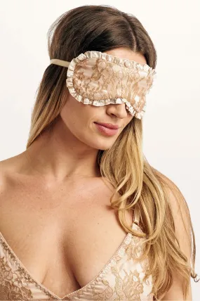 Ruffled silk sleep mask