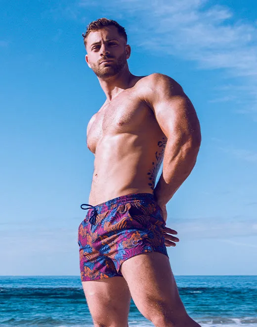 S50 Print Swim Shorts - Stallion Navy