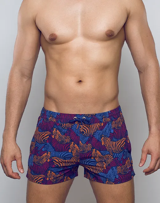 S50 Print Swim Shorts - Stallion Navy