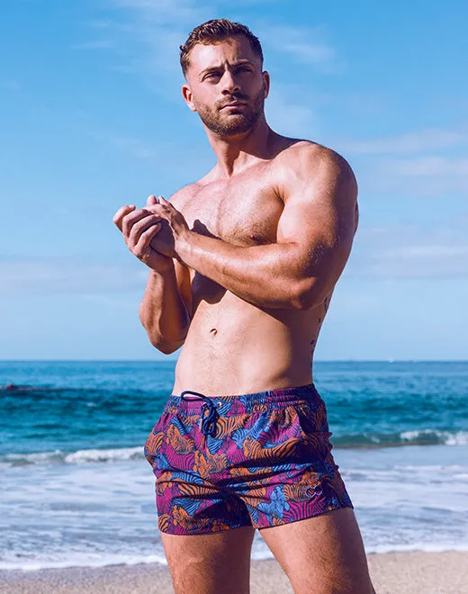 S50 Print Swim Shorts - Stallion Navy