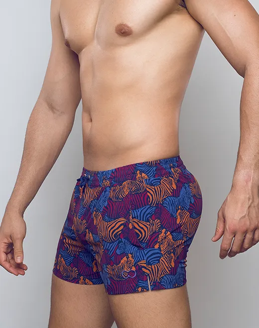 S50 Print Swim Shorts - Stallion Navy