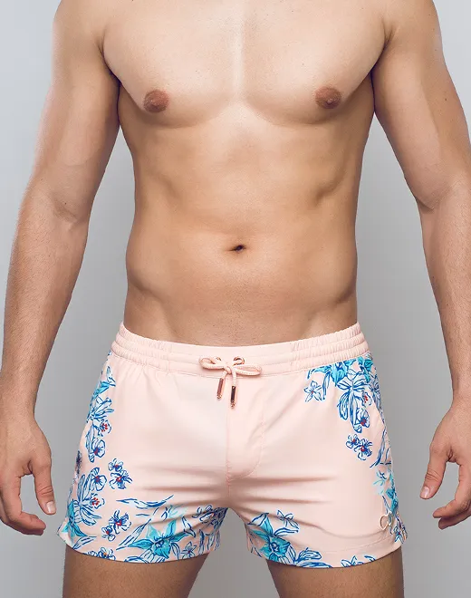 S50 Print Swim Shorts - Tahiti Peach