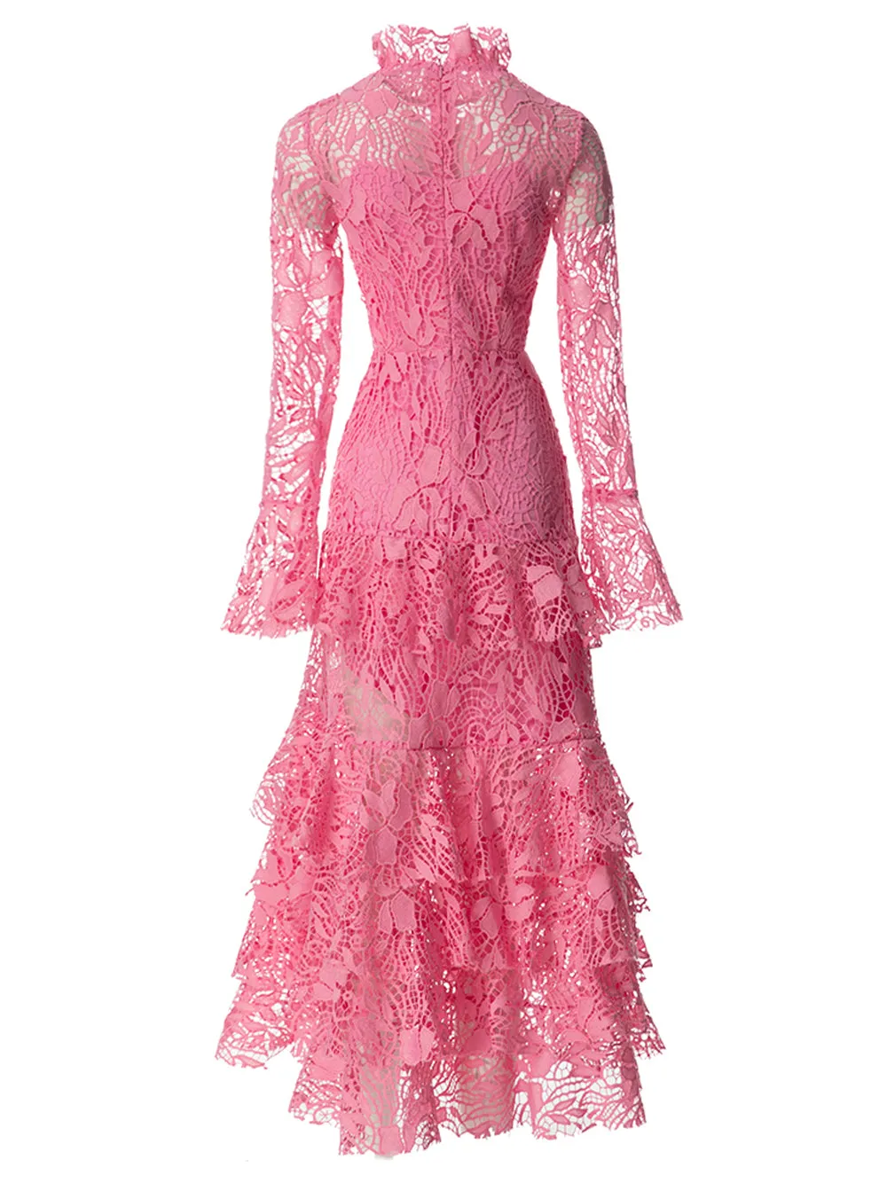 SETAI Lace Maxi Dress in Pink